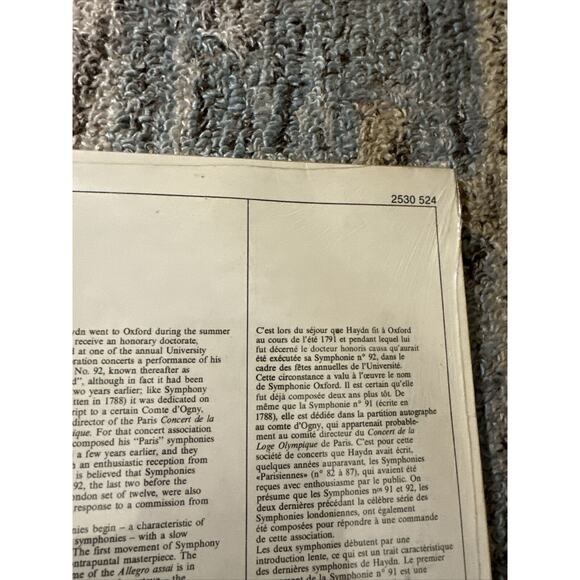 Karl Bohm Vienna Philharmonic Joseph Haydn Symphony 91 92 Oxford DGG 2530 524 - Picture 5 of 7